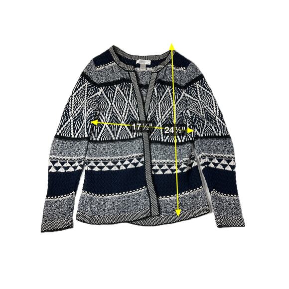 Christopher & Banks Navy Blue Open Front Cardigan Sweater Womens Petite Small PS - Picture 14 of 14